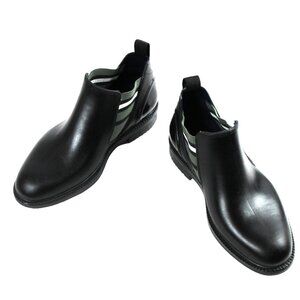 Solo Wolf Two Tone Black Gray Water Resistant Ankle Rain Shoe, Size 7